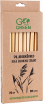 Korduvkasutatavad k&otilde;rred GoGreen Reed Drinking Straws, 20 cm, rookiud, 20 tk