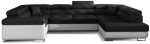 Nurgadiivan Letto Sawana 14, Soft 17, valge v./must v., parem, 202 x 340 cm x 90 cm