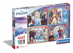 Pusle 4in1 Clementoni Frozen 21518, 14 cm x 19 cm, 72 tk, mitmev&auml;rviline