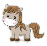 Dekoratiivne kleebis Horse, 16.5 cm x 23 cm