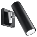 Valgusti seinale Sollux Direzione SL.0498, GU10, 1 x 40 W, must v.