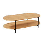 Kohvilaud Home4you Davia, pruun v./must v., 60 cm x 115 cm x 34 cm