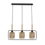 Valgusti rippuv Candellux Lighting Crown, E27, 3 x 40 W, pruun v./must v. / must v., 12 x 24 cm