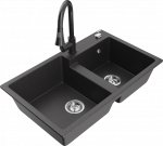 K&ouml;&ouml;givalamu koos kraaniga Mexen Tomas Elia, graniit, 80 cm x 50 cm x 19 cm, black granite