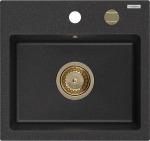 K&ouml;&ouml;givalamu Mexen Milo, graniit, 43 cm x 41 cm x 17.1 cm, kuldne/h&otilde;be/must