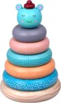 Puidust p&uuml;ramiid Barbo Toys Forest Friends, 18 cm, mitmev&auml;rviline, 7 tk