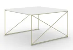 Kohvilaud ADRK Nelia, kuldne v./valge v., 75 cm x 75 cm x 43 cm