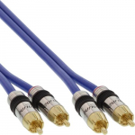 Juhe InLine Cinch 2 x RCA Male, 2 x RCA Male, 0.5 m, sinine v.