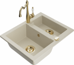 K&ouml;&ouml;givalamu koos kraaniga Mexen Carlos, vaik/graniit, 58.2 cm x 47.5 cm x 17.7 cm, beež