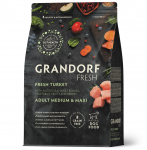 Kuiv koeratoit Grandorf Fresh Turkey, kalkun, 3 kg