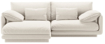Nurgadiivan Micadoni Torino Structured, kreemjasvalge, vasak, 220 x 170 cm x 83 cm