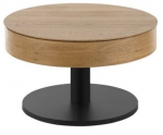 Kohvilaud MC Akcent Tanger, pruun v./must v., 75 cm x 75 cm x 47 - 65 cm