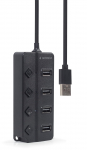 USB jaotur Gembird UHB-U2P4P-01, 80 cm