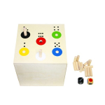 &Otilde;petlik puidust kuubik m&auml;ngudega, numbrid ja v&auml;rvid Cube, 20 cm