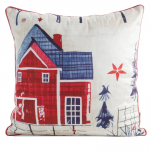 J&otilde;ulu dekoratiivne padjakate PSWA-303, sinine v./valge v./punane v., 45 cm x 45 cm