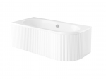 Vann, sisseehitatav Besco Avita, 160 cm x 75 cm x 55.5 cm, as&uuml;mmeetriline, valge