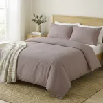 Voodipesukomplekt Domoletti Striped Taupe, pruunikas v., 50 x 70 cm, 160 x 200 cm, 3 os.