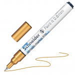Tekstimarker Schneider Paint-lt 010, 0.8 mm, kuldne/metall