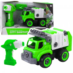 Rc pr&uuml;giauto Lean Toys City Sanitation 2in1, roheline