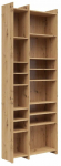 Raamaturiiul Benny, pruun v./valge v., 226 cm x 80 cm x 32 cm