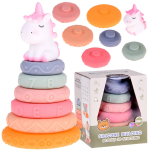 Haridusp&uuml;ramiid, &uuml;kssarvik Silicone Building 3D Stacking, 18 cm, mitmev&auml;rviline, 7 tk
