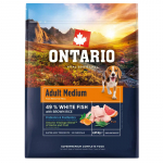 Kuiv koeratoit Ontario Adult Medium, kalaliha/riis, 2.25 kg