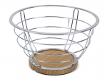 Puu- ja juurviljakorv Kitchen&GO, puit/metall, 26 cm x 26 cm x 26 cm