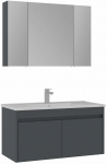 Vannitoa m&ouml;&ouml;bli komplekt Kalune Design Side 100 v3-636, matt antratsiit v., 45 cm x 100 cm x 52 cm