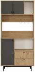 Multifunktsionaalne k&ouml;&ouml;gikapp Kalune Design RE4-SA, antratsiit v./tamm v., 35.5 cm x 88 cm x 180 cm