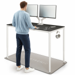Arvutilaud reguleeritava k&otilde;rgusega Desktronic HomeMax, 160 cm x 80 cm, 74 - 119 cm, valge v./must v.