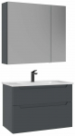 Vannitoa m&ouml;&ouml;bli komplekt Kalune Design Messina 85 v2-415, matt antratsiit v., 45 cm x 85 cm x 55 cm
