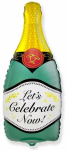 &Otilde;hupall erikujuga Flexmetal Champagne Bottle, kuldne v./must v./roheline v.