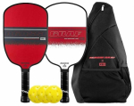 Pickleballi reketid, komplekt Joola Agassi Graf Champion 300663, valge v./must v./punane v., 6 tk