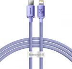 Juhe Baseus Crystal Shine Series CAJY000205, USB Type C/Lightning, 120 cm, violetne v., 20 W