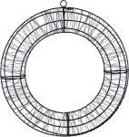 Dekoratsioon Žiedas LED-valgustusega, 4 cm, 38 cm, must v.