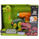 Klotside komplekt koos kruvikeerajaga Woopie Dinosaurs, 31 tk, roheline v.