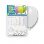 &Otilde;hupall ovaalsed Pastel Opaque, valge, 12 tk