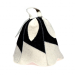 Saunam&uuml;ts Flammifera, vill, 35 x 35 cm, valge v./must v.