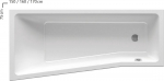 Vann, nurgaga Ravak BeHappy II C991000000, 150 cm x 75 cm, parempoolne, valge