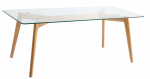 Kohvilaud Home4you Helena, l&auml;bipaistev v./pruun v., 120 cm x 60 cm x 40 cm