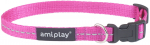 Kaelarihm koertele Amiplay Reflective, roosa, 250 - 400 mm x 15 mm, 25-40