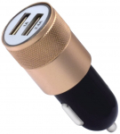 Adapter GoodBuy M-06, 2 x USB, kuldne/must