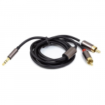 Kaabel Power Plant CA912834 3.5mm - 2x RCA 3.5 mm male, 2 x RCA male, 1.5 m, must v.