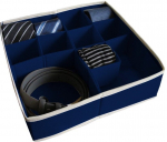 Hoiukast Ordinett Box With Section, sinine v., 30.5 x 30.5 x 10 cm