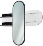 Seinale kinnitatav riidepuu Kalune Design P3 1769, 120 cm, valge v./must v.