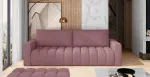 Diivan Lazaro Mat Velvet 63, roosa v., 97 x 247 cm x 92 cm