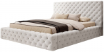 Voodi kahekohaline Princce Royal 01, 140 x 200 cm, valge v., ilma madratsita, p&otilde;hjalippidega