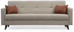 Diivanvoodi Hanah Home Polya 3-Seat, beež v., 75 x 205 cm x 86 cm