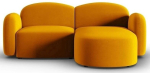Nurgadiivan Micadoni Home Blair Velvet, kollane v., parem, 194 x 155 cm x 80 cm