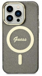 Telefoni &uuml;mbris Guess Glitter Gold MagSafe GUHMN61HCMCGK, Apple iPhone 11, kuldne v./must v.